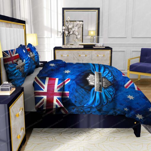 Buy Harley-Davidson Wings Australian Flag Bedding Sets Bed Sets, Bedroom Sets, Comforter Sets, Duvet Cover, Bedspread mother's day cozy bedroom aesthetic - Image 7