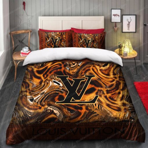 mother's day bed sheets cozy bed feliz dia de las madres Leopard Louis Vuitton Bedding Sets - Image 2