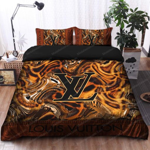 mother's day bed sheets cozy bed feliz dia de las madres Leopard Louis Vuitton Bedding Sets - Image 3