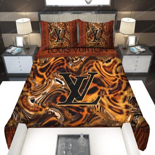 mother's day bed sheets cozy bed feliz dia de las madres Leopard Louis Vuitton Bedding Sets - Image 5