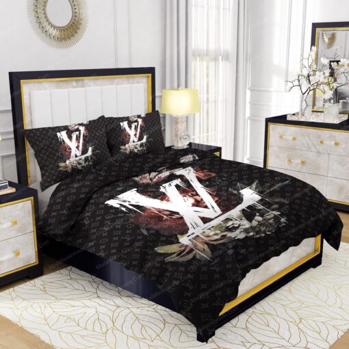Lily Peony Louis Vuitton Bedding Sets bed sheets feliz dia de las madres mothers day cards - Image 2