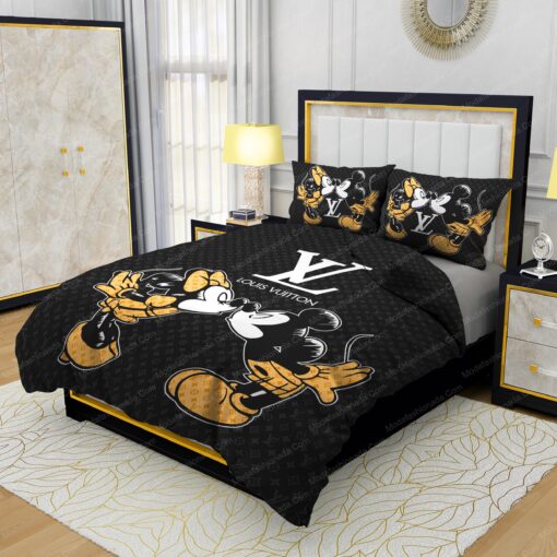 bed sheets mother's day mothers day cards Louis Vuitton And Mickey Mouses Bedding Sets - Image 3