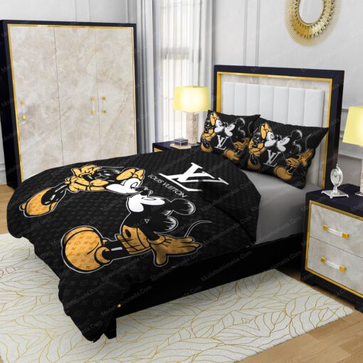bed sheets mother's day mothers day cards Louis Vuitton And Mickey Mouses Bedding Sets - Image 4