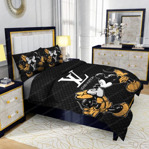 bed sheets mother's day mothers day cards Louis Vuitton And Mickey Mouses Bedding Sets - Image 5