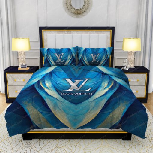 mother's day mothers day cards cozy bed bed sheets Louis Vuitton Blue Abstract Background Bedding Sets