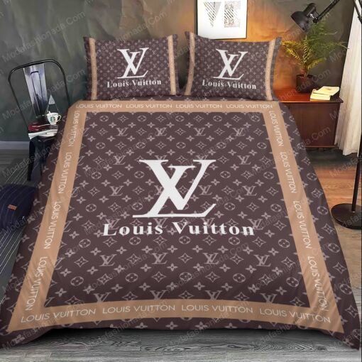 feliz dia de las madres cozy bedroom aesthetic mother's day Louis Vuitton Luxury Brands 25 Bedding Set - Image 3