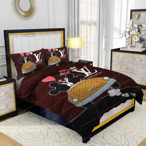 feliz dia de las madres bed sheets bunk bed designs mothers day cards Mickey Mouse And Minnie Mouse Louis Vuitton Bedding Sets - Image 2