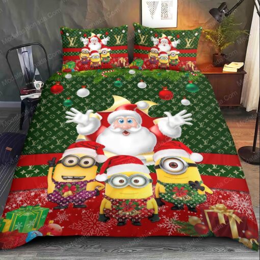 mother's day bunk bed designs Minions Santa Claus Louis Vuitton Bedding Sets - Image 2