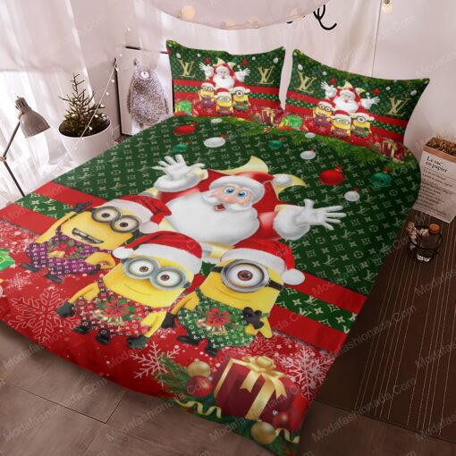 mother's day bunk bed designs Minions Santa Claus Louis Vuitton Bedding Sets - Image 3
