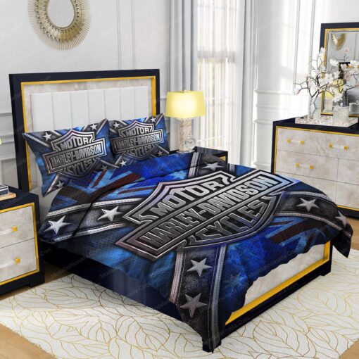 cozy bed mother's day bed sheets feliz dia de las madres Buy Motor Harley-Davidson Cycles Logo Stars Bedding Sets Bed Sets, Bedroom Sets, Comforter Sets, Duvet Cover, Bedspread - Image 2
