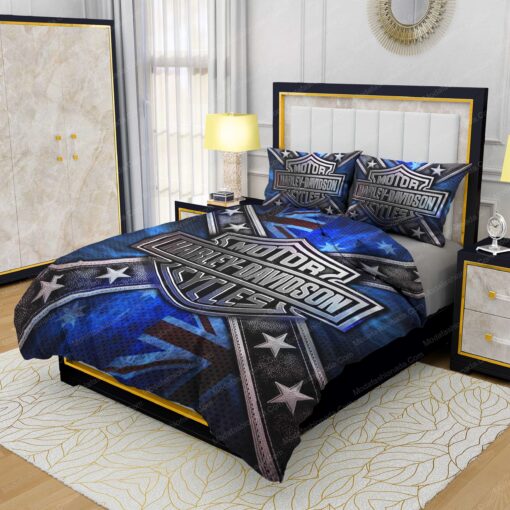 cozy bed mother's day bed sheets feliz dia de las madres Buy Motor Harley-Davidson Cycles Logo Stars Bedding Sets Bed Sets, Bedroom Sets, Comforter Sets, Duvet Cover, Bedspread - Image 3