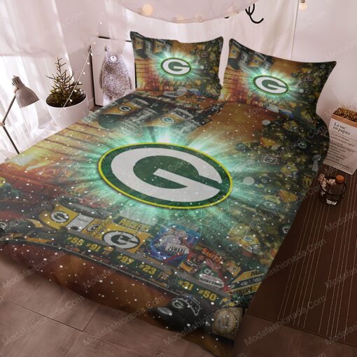 NFL Green Bay Packers Logo Christmas Bedding Sets cozy bed mother's day - Image 3