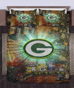 NFL Green Bay Packers Logo Christmas Bedding Sets cozy bed mother's day