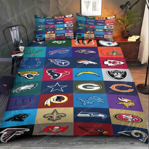 bed aesthetic mother's day mothers day cards NFL Logo Bedding Sets - Image 2