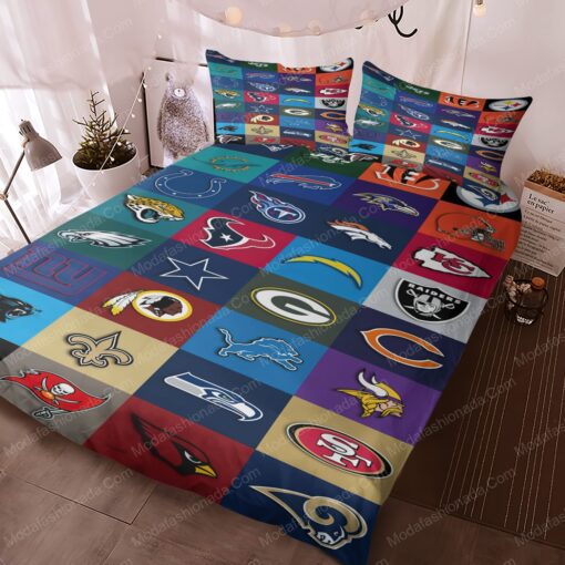 bed aesthetic mother's day mothers day cards NFL Logo Bedding Sets - Image 3