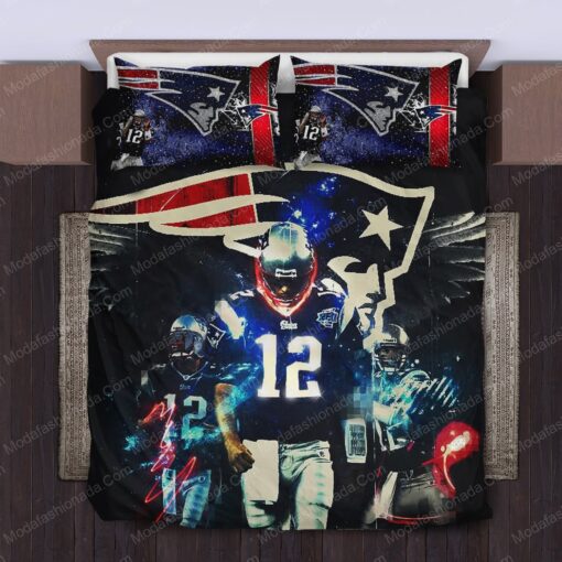 NFL New England Patriots Logo Christmas Bedding Sets cozy bed mothers day cards