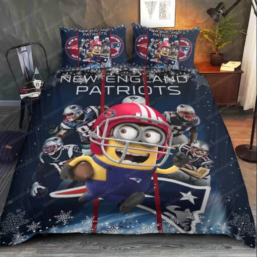 NFL New England Patriots Minion Bedding Sets feliz dia de las madres cozy bedroom aesthetic
