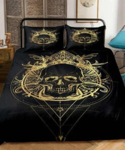 Boho Gold Skull DUBJ0203 Bedding Set mothers day cards feliz dia de las madres cozy bedroom aesthetic cozy bed