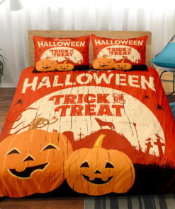 mothers day cards mother's day cozy bed Pumpkin Trick Or Treat Halloween Bedding Set
