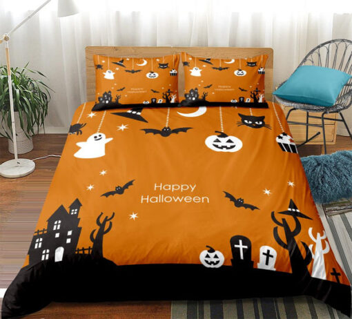 mothers day cards cozy bed 3D Happy Halloween Bedding Set