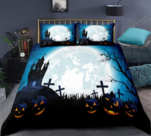 Halloween Dark Castle Bedding Set cozy bedroom aesthetic bed sheets mothers day cards mother's day