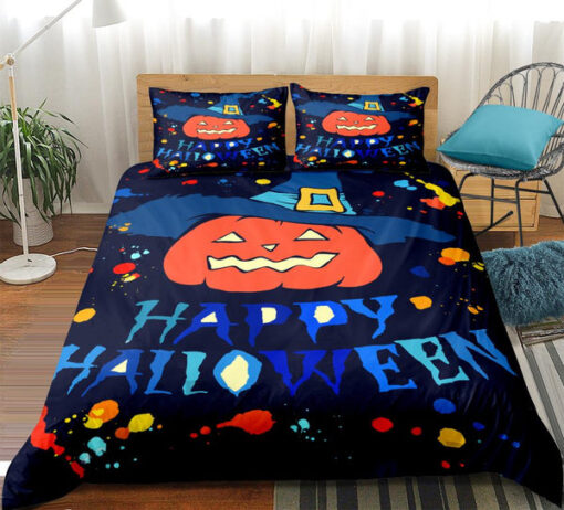 Pumpkin Halloween Bedding Set cozy bed mother's day