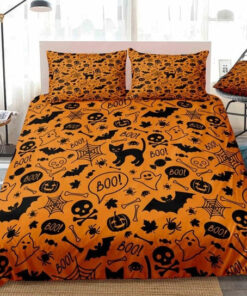 bunk bed designs feliz dia de las madres mothers day cards Halloween Skull and Bats Orange Bedding Set