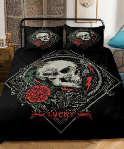 Rose Gothic Skull DUBJ0323 Bedding Set bed aesthetic feliz dia de las madres mothers day cards