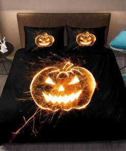 Halloween 3D Pumpkin Lantern Bedding Set cozy bed feliz dia de las madres mother's day