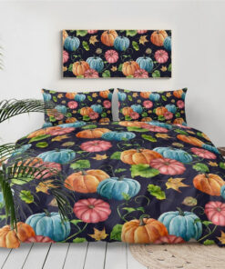 Halloween Pumpkin Bedding Set cozy bedroom aesthetic mother's day