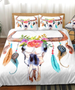 Cow Skull Dream Catcher Bedding Set mothers day cards cozy bed