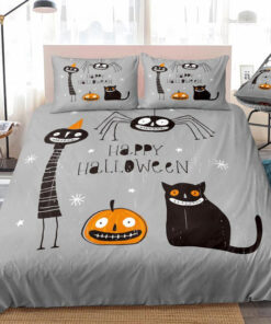 Cartoon Halloween Bedding Set mother's day cozy bedroom aesthetic bed sheets