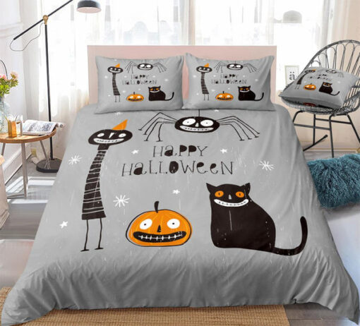 Cartoon Halloween Bedding Set mother's day cozy bedroom aesthetic bed sheets