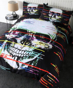 Colorful Lines Skull Bedding Set mothers day cards mother's day cozy bed