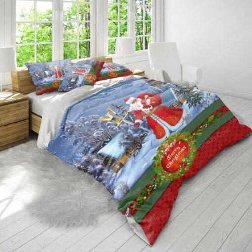 mothers day cards bunk bed designs cozy bedroom aesthetic mother's day Santa Claus Louis Vuitton Merry Christmas Bedding Sets - Image 4