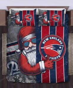 Santa Claus NFL New England Patriots Christmas Bedding Sets mother's day bunk bed designs cozy bedroom aesthetic mothers day cards