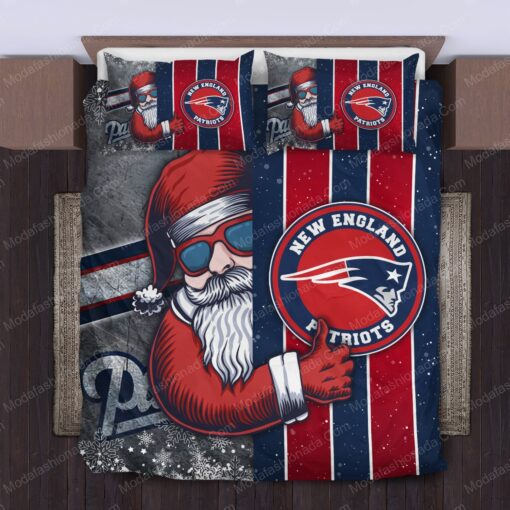 Santa Claus NFL New England Patriots Christmas Bedding Sets mother's day bunk bed designs cozy bedroom aesthetic mothers day cards