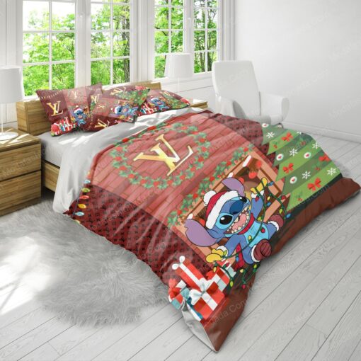 Stitch Louis Vuitton Christmas Bedding Sets mother's day bed sheets feliz dia de las madres - Image 3