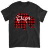 Mens Red Plaid Papa Bear Shirt Matching Pajama Family Buffalo Dad