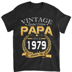 Vintage 40th Birthday Papa Gift Since 1979 Dad
