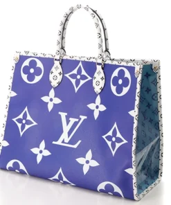 Louis Vuitton Women's Leather Handbag Limited edition Handbag "Onthego GM Giant Hawaii Blue Monogram"- WinGear.shop-LVHB_032