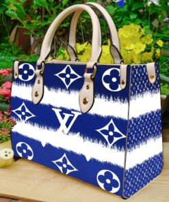 Louis vuitton white blue premium women small handbag purse luxury brand for beauty