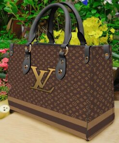 Louis vuitton yellow logo brown luxury brand fashion women small handbag purse for beauty
