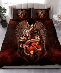 Dragon Skull Art 3D All Over Printed Bedding Set -livanniespoon Store
