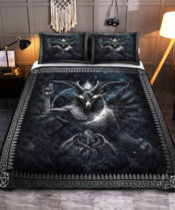 Gothic Satanic All Over Printed Quilt Bedding Set -livanniespoon Store