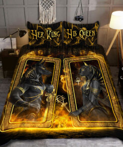 Egypt Anubis Her King His Queen Bedding Set -livanniespoon Store