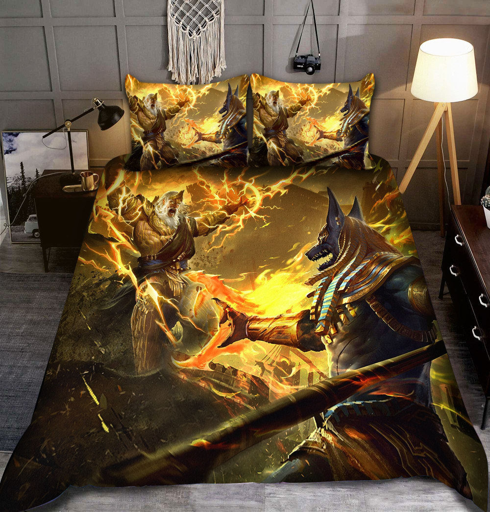Anubis Battle Zeus All Over Printed Bedding Set -livanniespoon Store