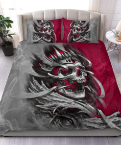 Crimson Skull Mist Q2 Premium Bedding Set -livanniespoon Store