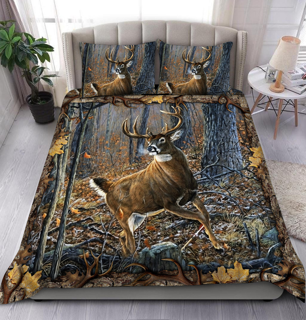 Deer Hunting Forest 2 All Over Printed Bedding Set -livanniespoon Store