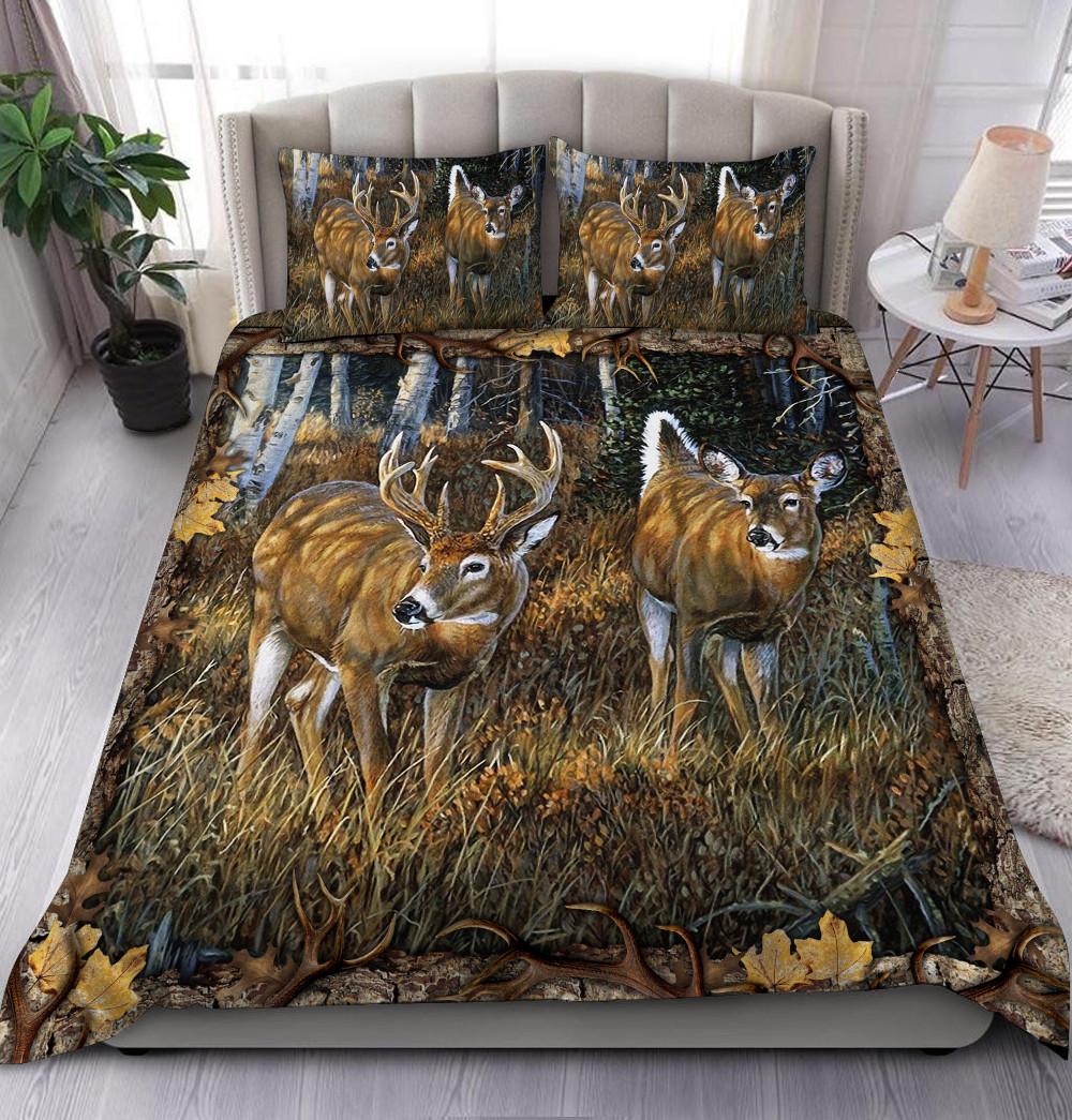 Deer Hunting Forest 3 All Over Printed Bedding Set -livanniespoon Store